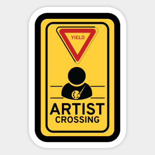 Artist crossing Sticker